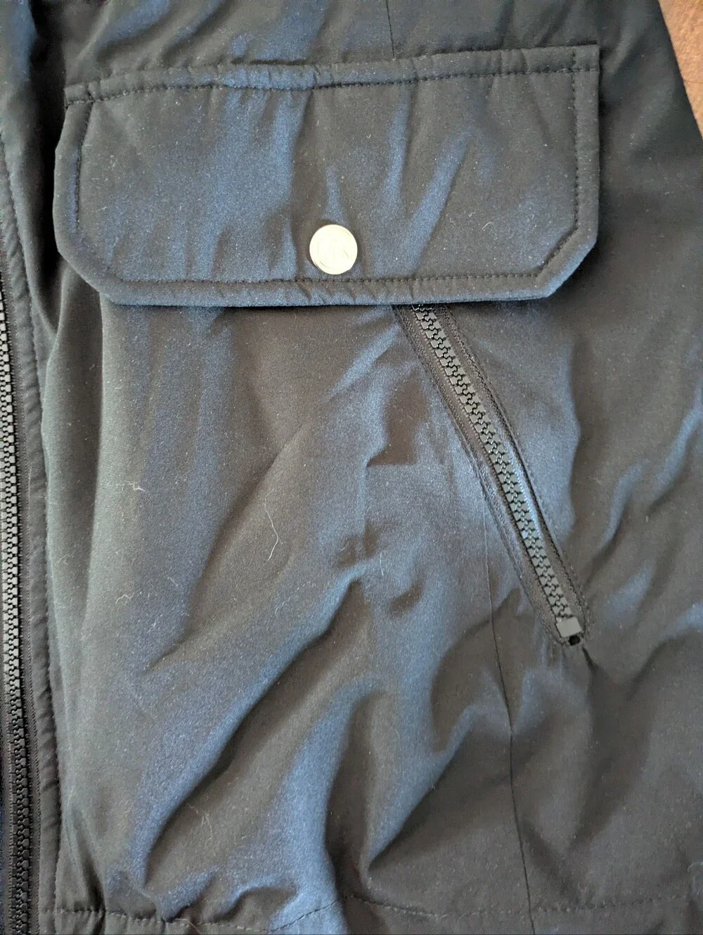 Michael Kors Black Hooded Utility Jacket XS
